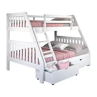 Austin Mission Twin over Full Bunk Bed with Dual Underbed Drawers