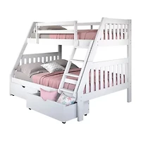 Austin Mission Twin over Full Bunk Bed with Dual Underbed Drawers