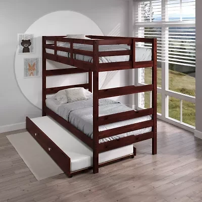 Promo Shaker Twin over Twin Bunkbed with Twin Trundle