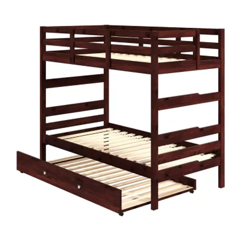 Promo Shaker Twin over Twin Bunkbed with Twin Trundle