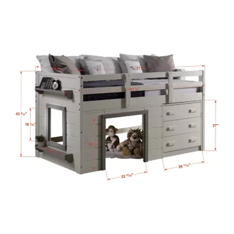 Sweet Dreams Twin Low Loft Bed