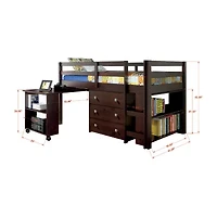 Pull Out Study Twin Low Loft Bed