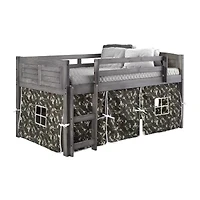 Louver Twin Low Loft with Tent
