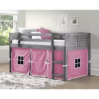 Louver Twin Low Loft with Tent