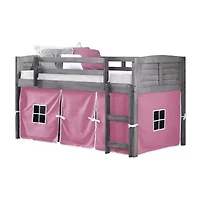 Louver Twin Low Loft with Tent