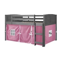 Louver Twin Low Loft with Tent
