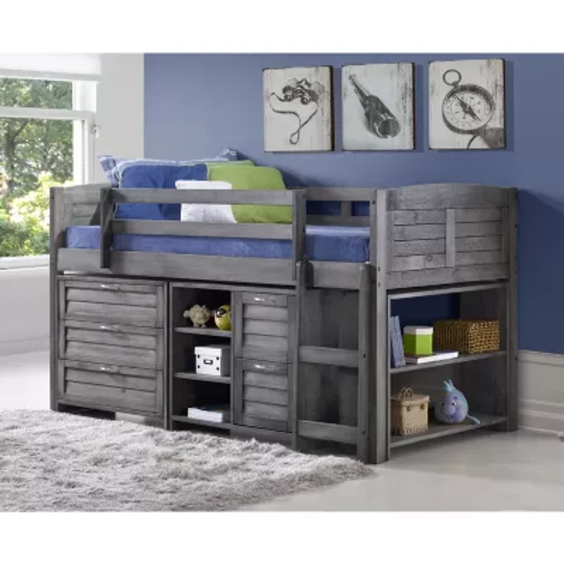 Louver Twin Modular Low Loft Bed