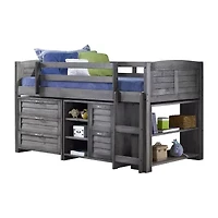 Louver Twin Modular Low Loft Bed