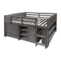 Louver Twin Modular Low Loft Bed