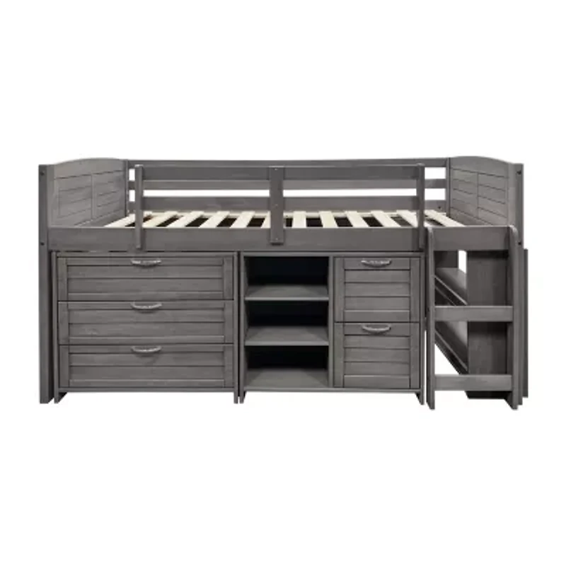 Louver Twin Modular Low Loft Bed