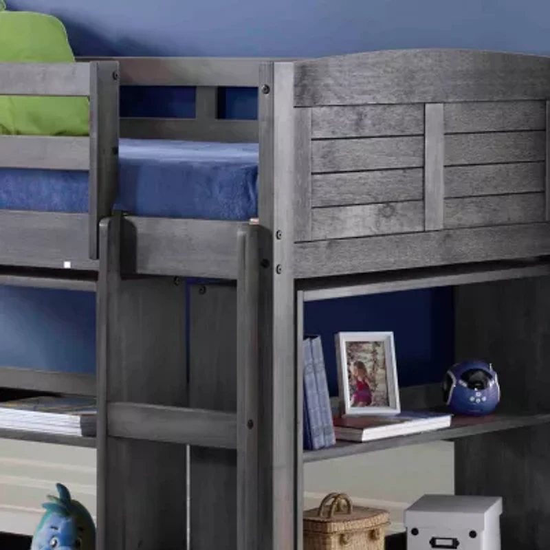 Louver Twin Modular Low Loft Bed - Group B