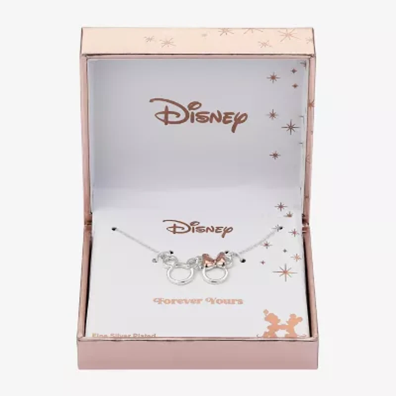 Disney Classics Womens Pure Silver Over Brass 16 Inch Pendant Necklace