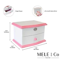 Mele And Co Katie White Jewelry Box