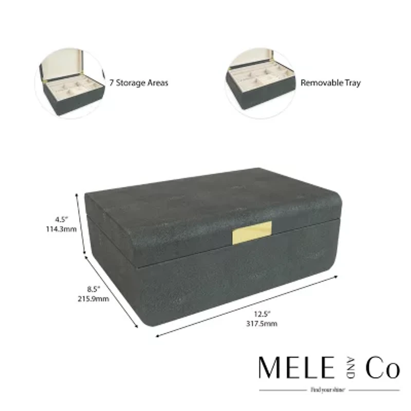 Mele And Co Rebecca  Grey Jewelry Box