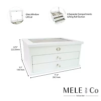 Mele And Co Large Lili White Jewelry Box