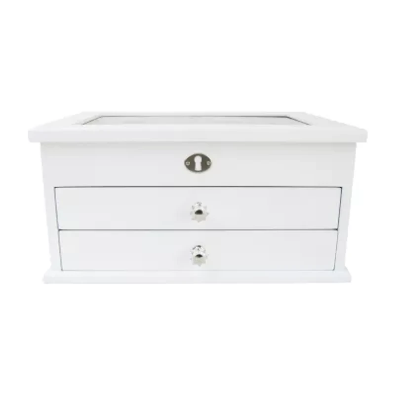 Mele And Co Large Lili White Jewelry Box