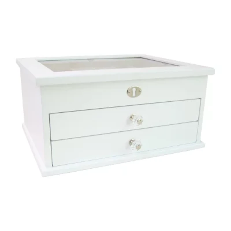 Mele And Co Large Lili White Jewelry Box