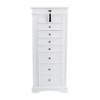 Mele And Co Olympia White Jewelry Armoire