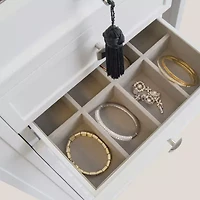 Mele And Co Olympia White Jewelry Armoire