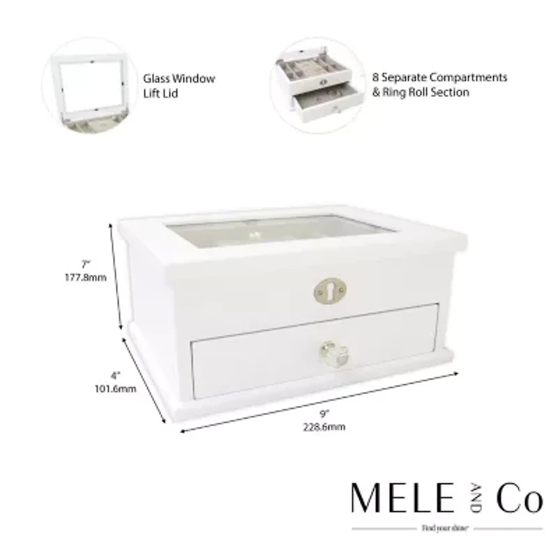 Mele And Co Mini Lili White Jewelry Box