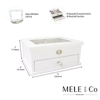 Mele And Co Mini Lili White Jewelry Box