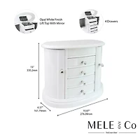 Mele And Co Heloise  White Jewelry Box