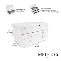 Mele And Co Fairhaven  White Jewelry Box