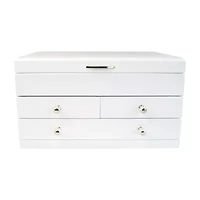 Mele And Co Fairhaven  White Jewelry Box