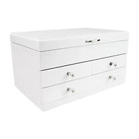 Mele And Co Fairhaven  White Jewelry Box