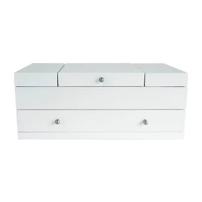 Mele And Co Everly White Jewelry Box