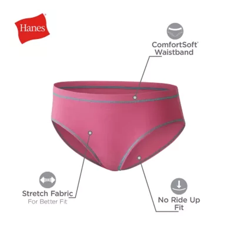 Hanes Ultimate Stretch Little & Big Girls 5 Pack Hipster Panty