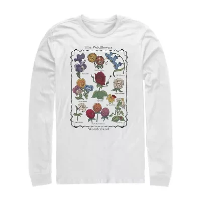 Mens Long Sleeve Alice Wonderland Graphic T-Shirt