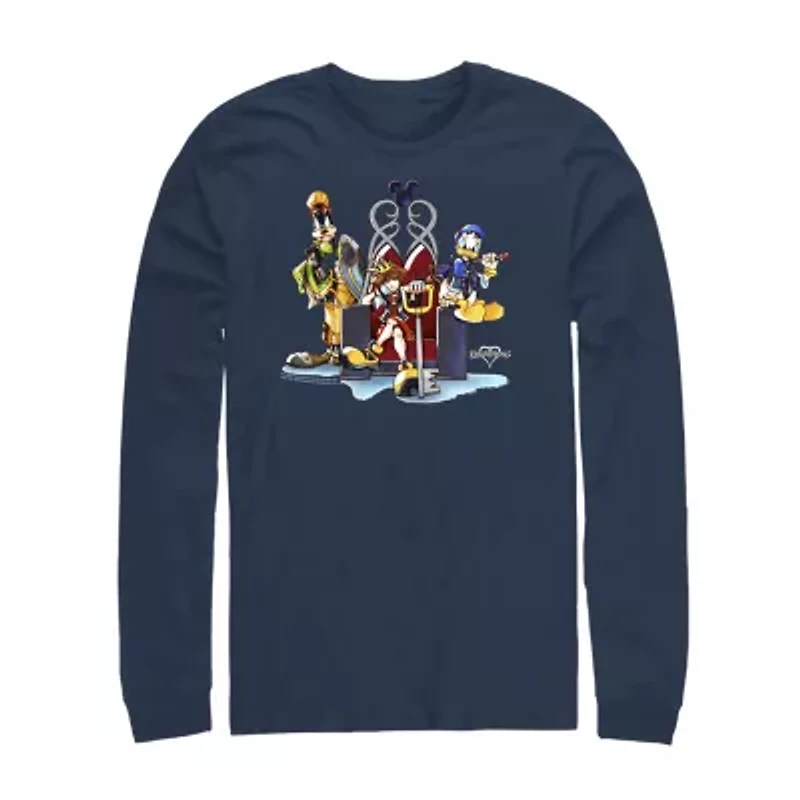 Mens Crew Neck Long Sleeve Classic Fit Graphic T-Shirt