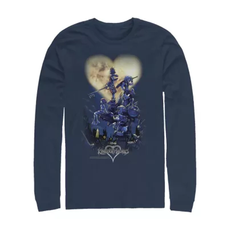 Mens Crew Neck Long Sleeve Classic Fit Graphic T-Shirt