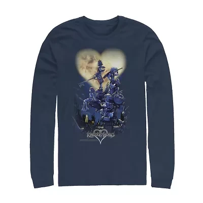 Mens Crew Neck Long Sleeve Classic Fit Graphic T-Shirt