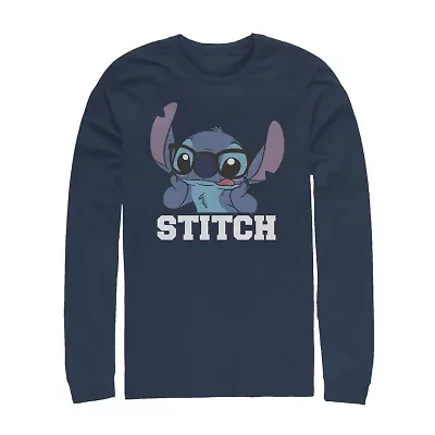 Mens Long Sleeve Stitch Graphic T-Shirt