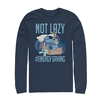 Mens Long Sleeve Stitch Graphic T-Shirt