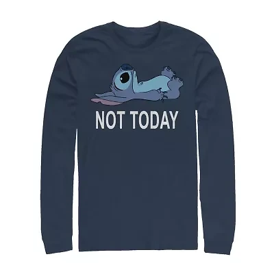 Mens Long Sleeve Stitch Graphic T-Shirt