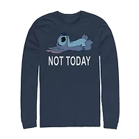 Mens Long Sleeve Stitch Graphic T-Shirt