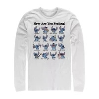 Mens Long Sleeve Stitch Graphic T-Shirt