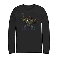 Mens Long Sleeve Stitch Graphic T-Shirt