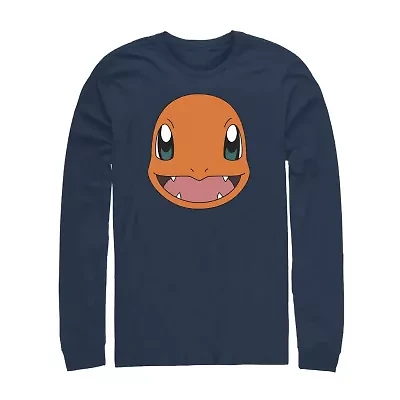 Mens Crew Neck Long Sleeve Classic Fit Graphic T-Shirt