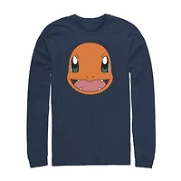 Mens Crew Neck Long Sleeve Classic Fit Graphic T-Shirt