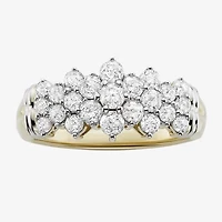 1 CT.T.W. Natural Diamond 10K Two-Tone Gold Pyramid Ring