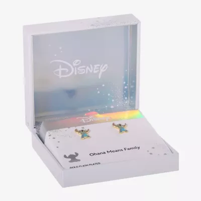 Disney Classics 18K Gold Over Brass 13mm Lilo & Stitch Stud Earrings