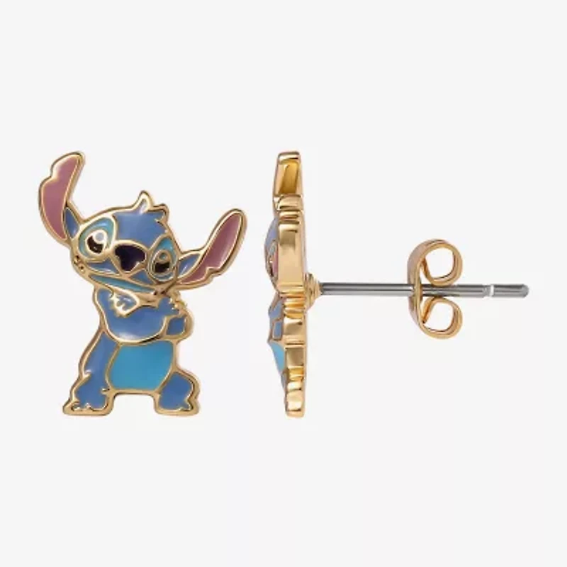 Disney Classics 18K Gold Over Brass 13mm Lilo & Stitch Stud Earrings
