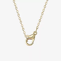 Disney Classics Angel Womens Blue Crystal 18K Gold Over Brass 18 Inch Pendant Necklace