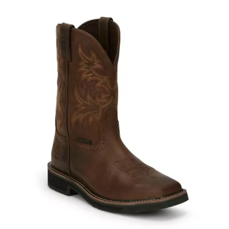 Justin Mens Work Stampede Steel Toe Boots