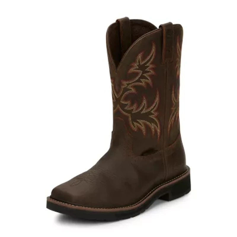 Justin Mens Work Stampede Steel Toe Boots