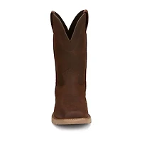 Justin Mens Work Stampede Square Toe Boots